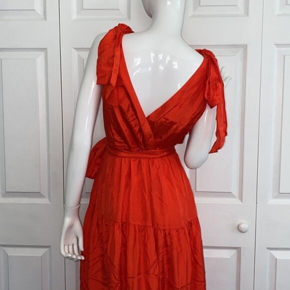 New J.CREW Shoulder-tie silk maxi dress - Picture 7 of 12